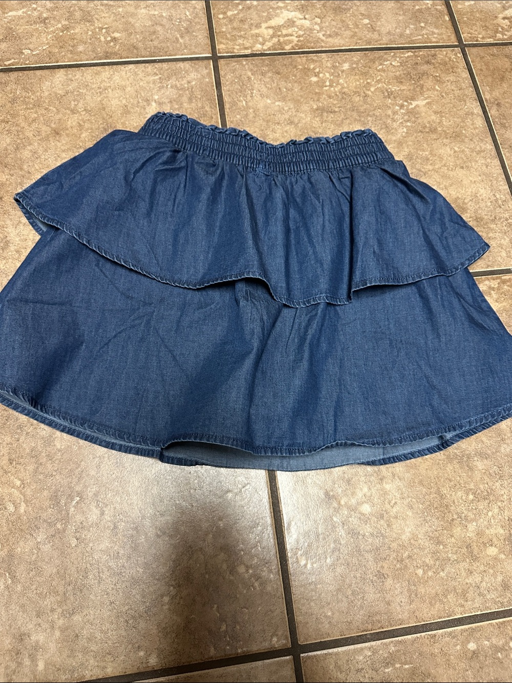 GAP Kids Blue Denim Tiered Skort